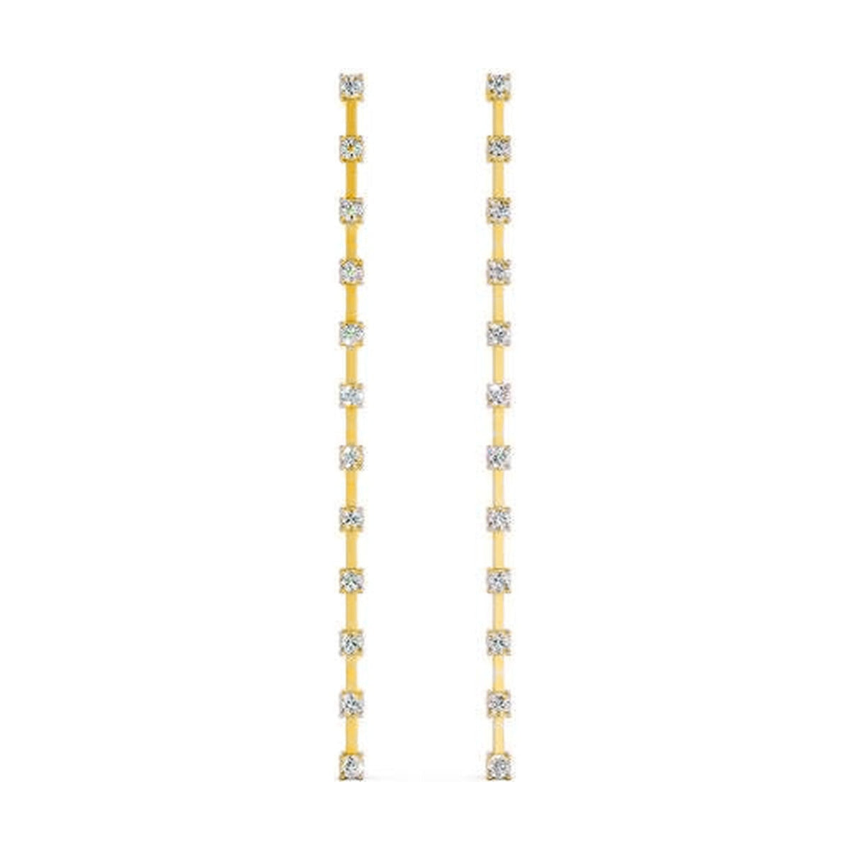 Gia earrings in 14K yellow gold with a lab-grown diamond