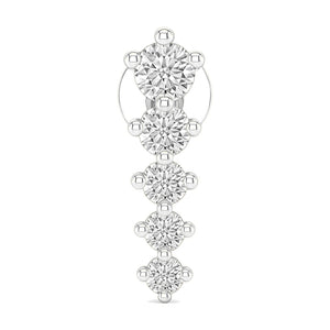 Lia earrings in 14K white gold with a lab-grown diamond