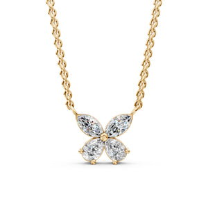 Livia pendant in 14K yellow gold with a lab-grown diamond