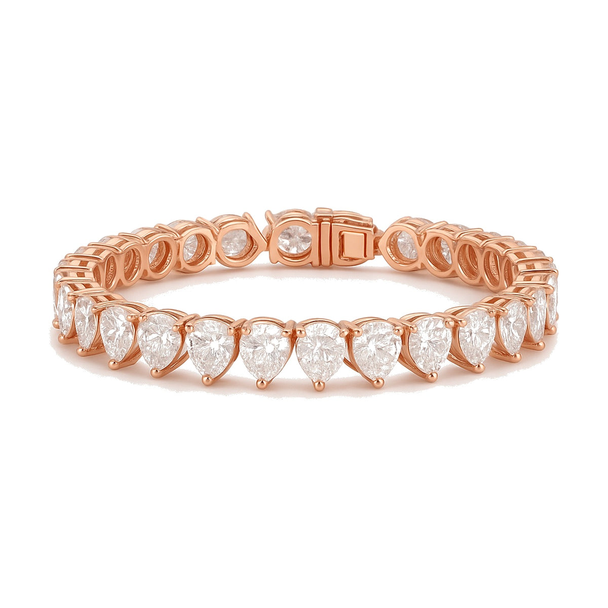 Olivia bracelet in 14K rose gold with a lab-grown diamond