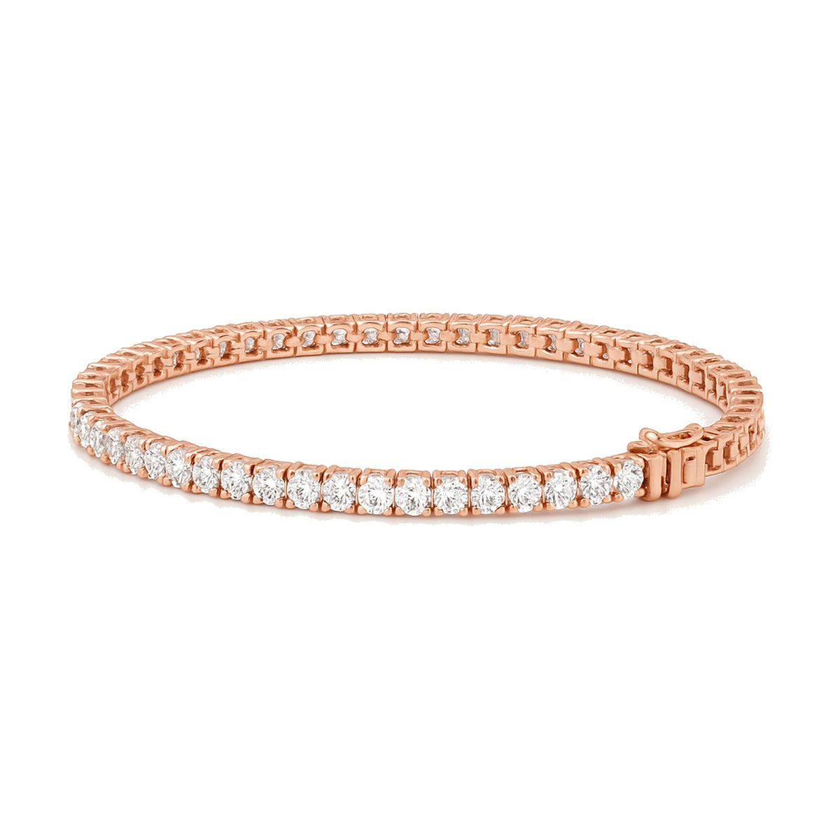 Manon bracelet in 14K rose gold with a lab-grown diamond