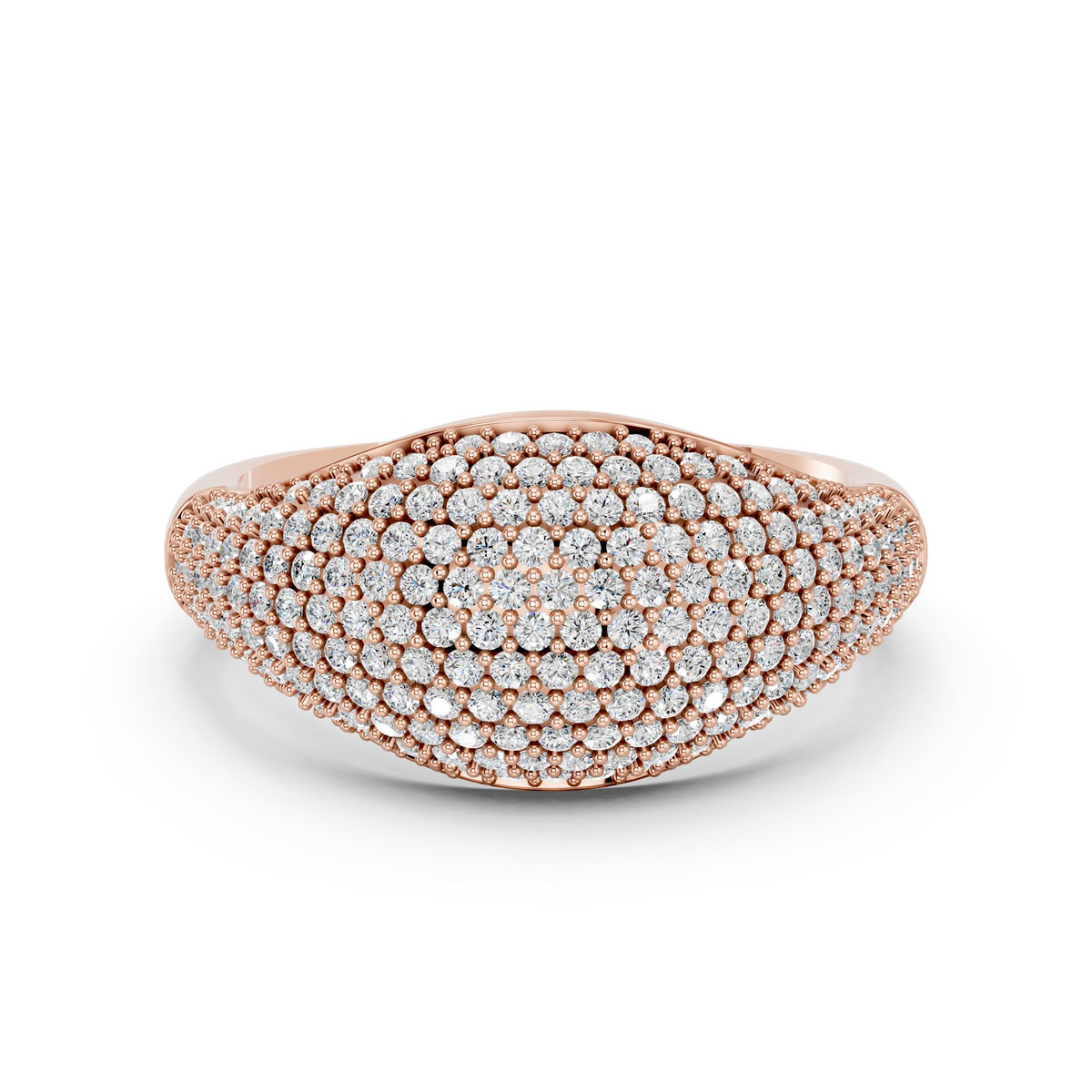 Liliane ring in 14K rose gold with a lab-grown diamond