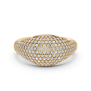 Liliane ring in 14K yellow gold with a lab-grown diamond