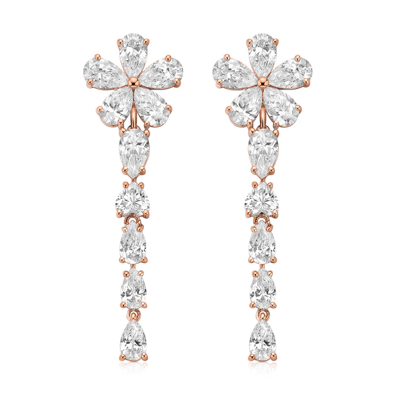 Leila earrings in 14K gold with a lab-grown diamond