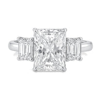 Luna ring in 14K white gold with a radiant-cut lab-grown diamond