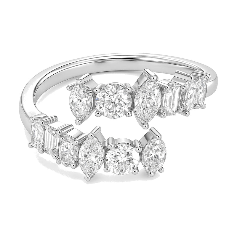Elle ring in 14K white gold with a lab-grown diamond