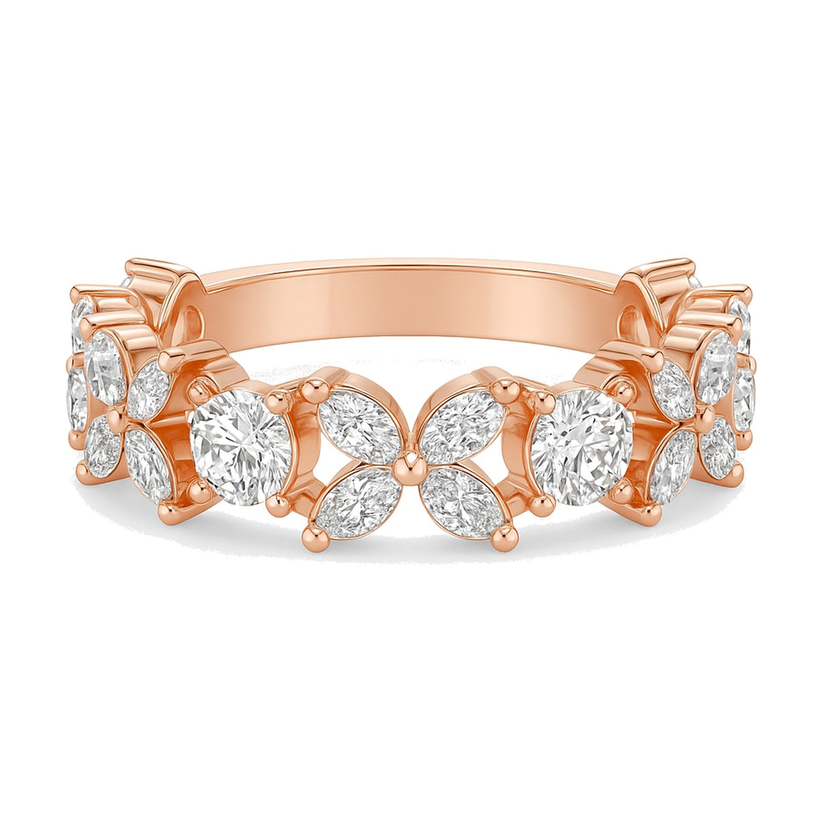 Chiara ring in 14K rose gold with a lab-grown diamond