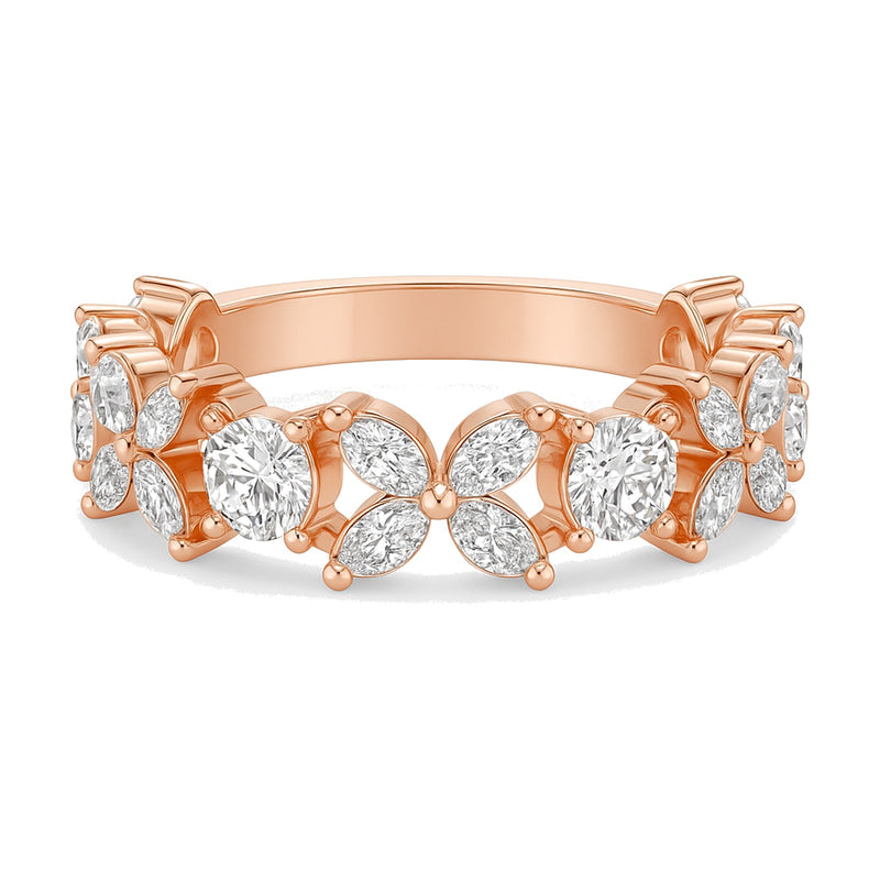 Chiara ring in 14K rose gold with a lab-grown diamond