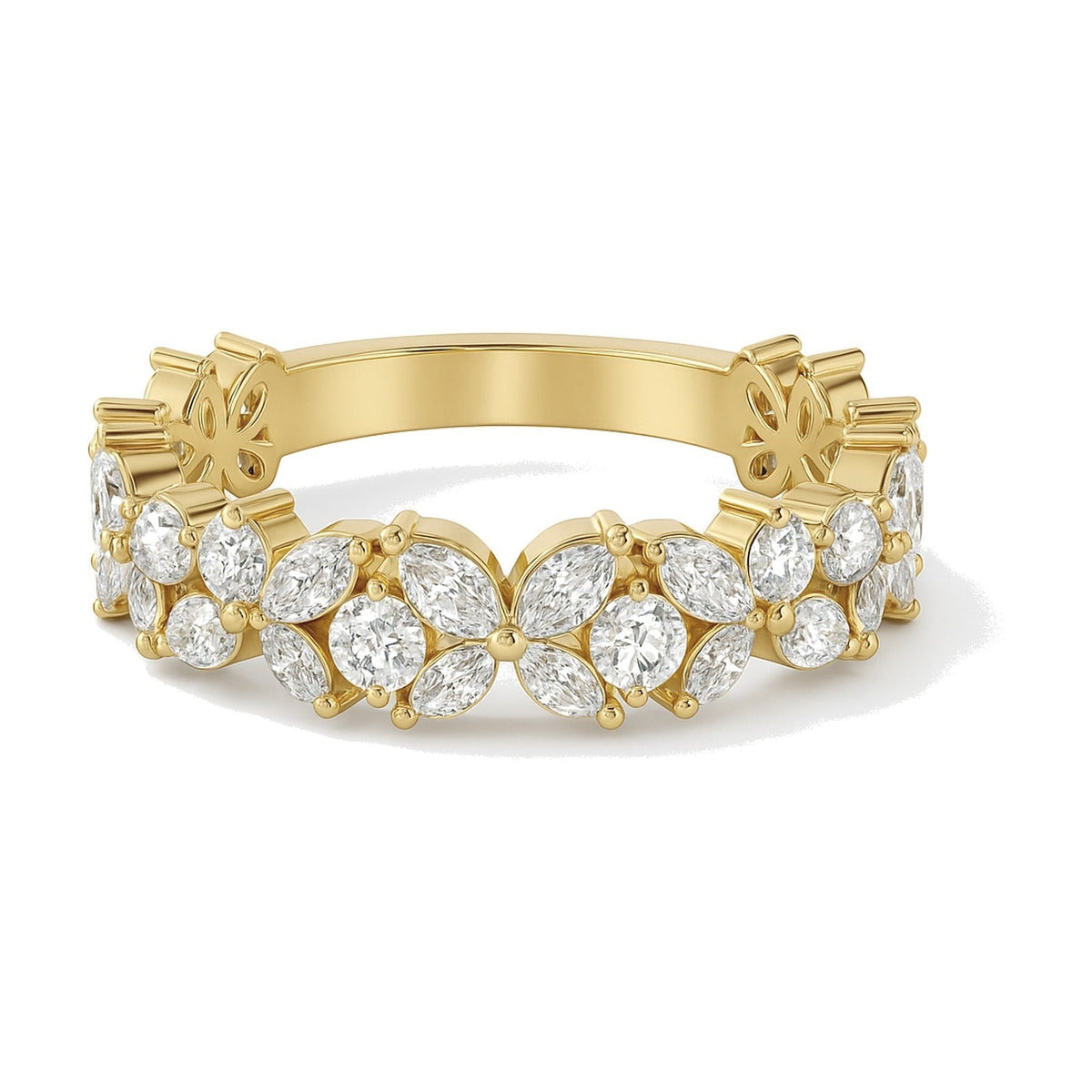 Chiara ring in 14K yellow gold with a lab-grown diamond