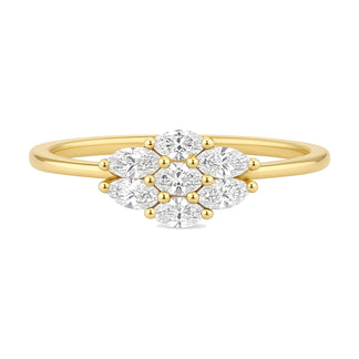 Eva ring in 14K yellow gold with a lab-grown diamond