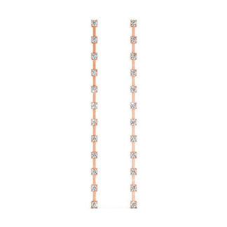 Gia earrings in 14K rose gold with a lab-grown diamond