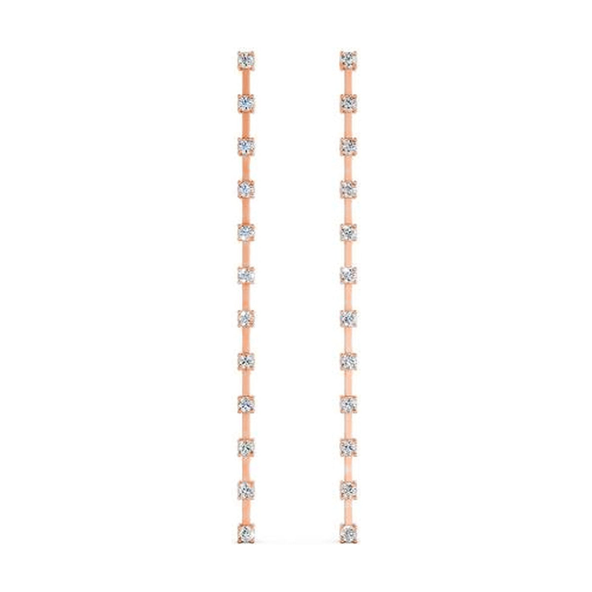 Gia earrings in 14K rose gold with a lab-grown diamond