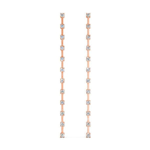 Gia earrings in 14K rose gold with a lab-grown diamond