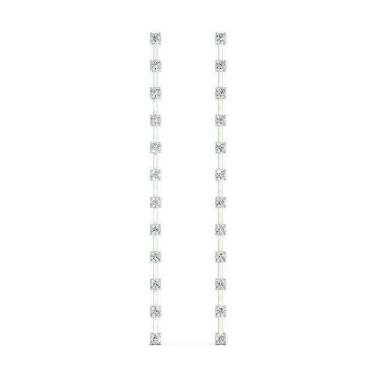 Gia earrings in 14K white gold with a lab-grown diamond