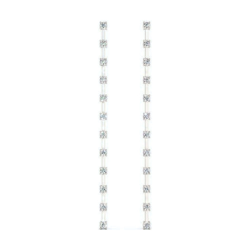 Gia earrings in 14K white gold with a lab-grown diamond