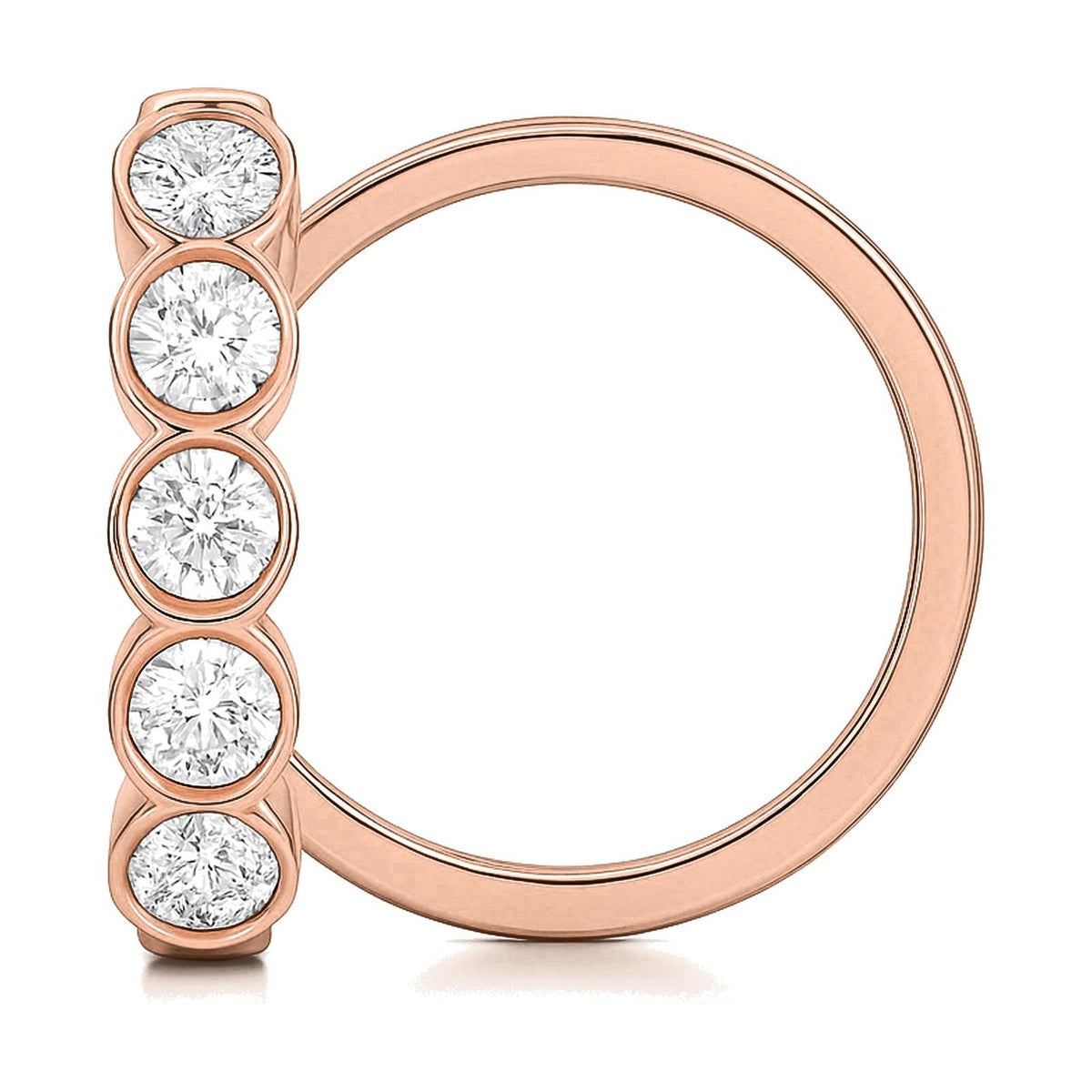 Grace earrings in 14K rose gold with a lab-grown diamond
