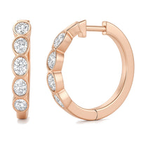 Grace earrings in 14K rose gold with a lab-grown diamond