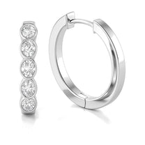 Grace earrings in 14K white gold with a lab-grown diamond