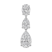 Isla earrings in 14K white gold with a pear-cut lab-grown diamond