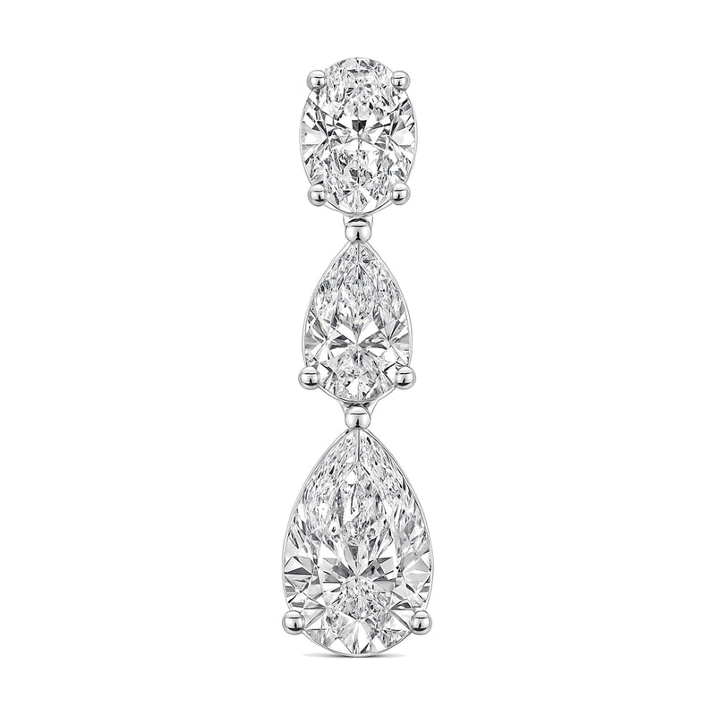 Isla earrings in 14K white gold with a pear-cut lab-grown diamond