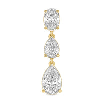 Isla earrings in 14K yellow gold with a pear-cut lab-grown diamond