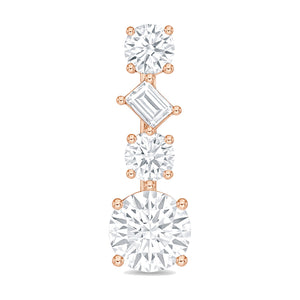 Ivy earrings in 14K rose gold with a lab-grown diamond