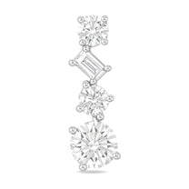Ivy earrings in 14K white gold with a lab-grown diamond
