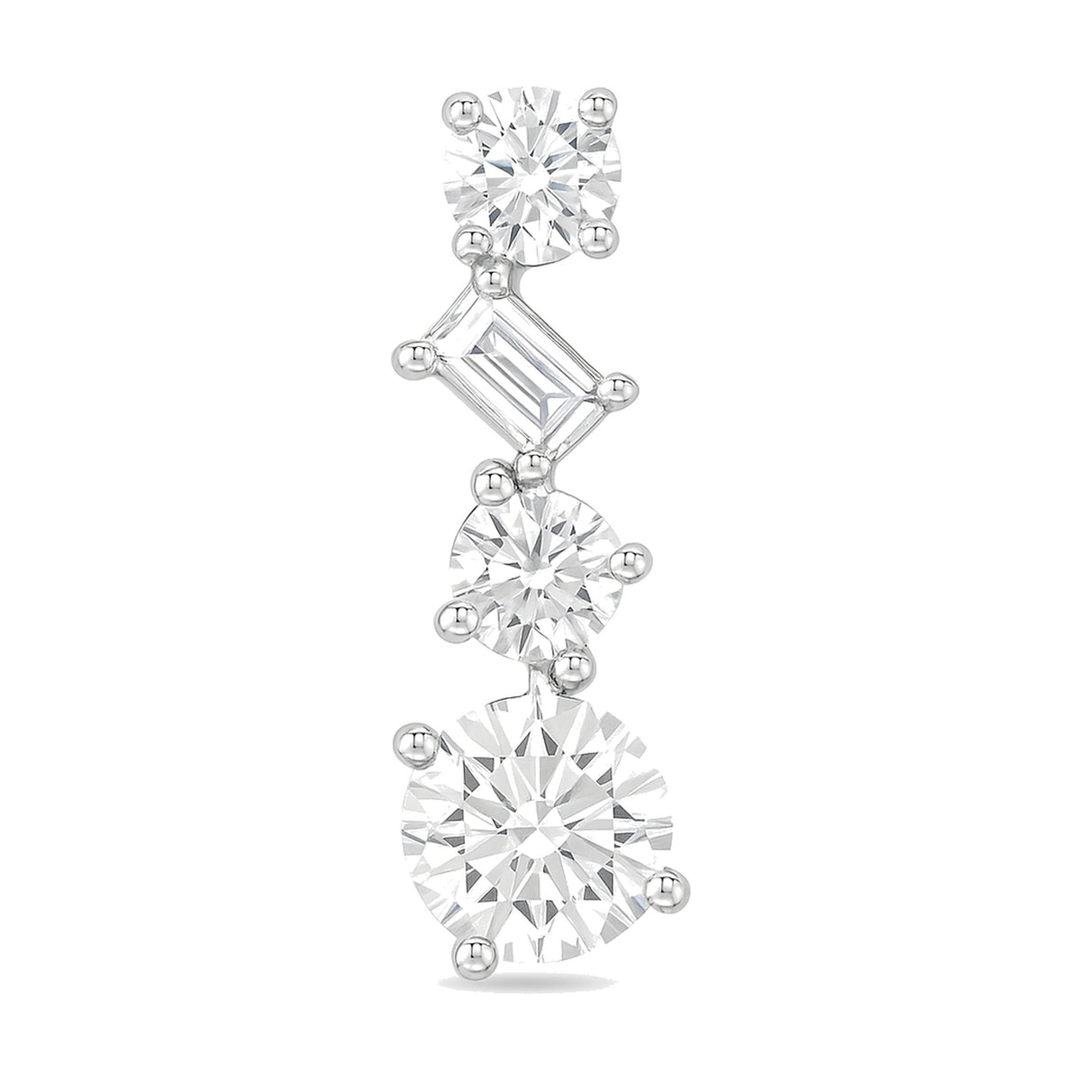 Ivy earrings in 14K white gold with a lab-grown diamond