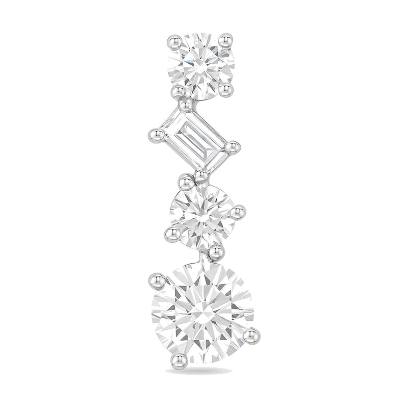 Ivy earrings in 14K white gold with a lab-grown diamond