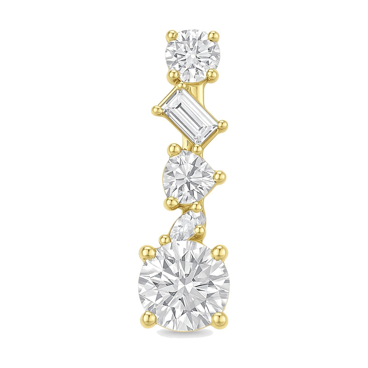 Ivy earrings in 14K yellow gold with a lab-grown diamond