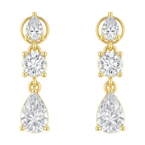 Laurel earrings in 14K yellow gold with a lab-grown diamond
