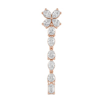 Lena earrings in 14K rose gold with a lab-grown diamond