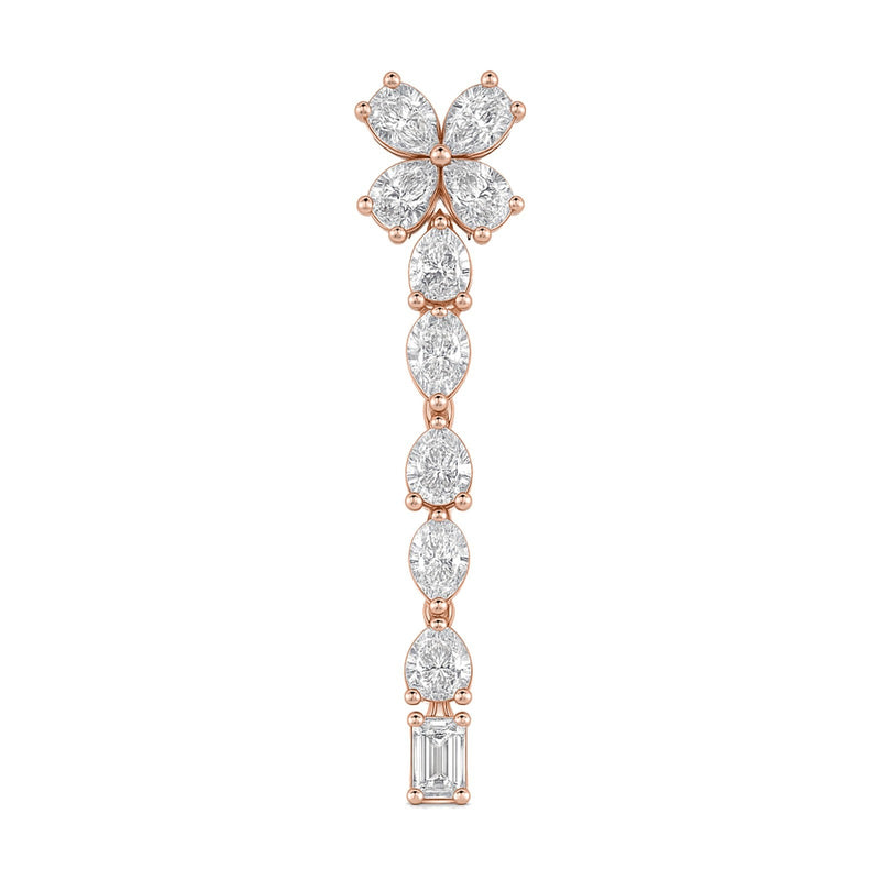 Lena earrings in 14K rose gold with a lab-grown diamond