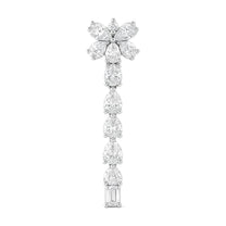 Lena earrings in 14K white gold with a lab-grown diamond