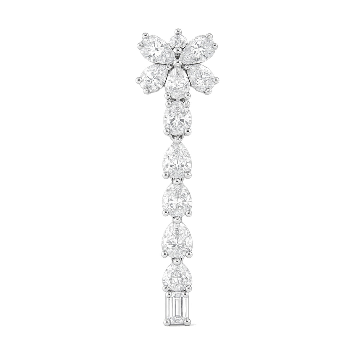Lena earrings in 14K white gold with a lab-grown diamond