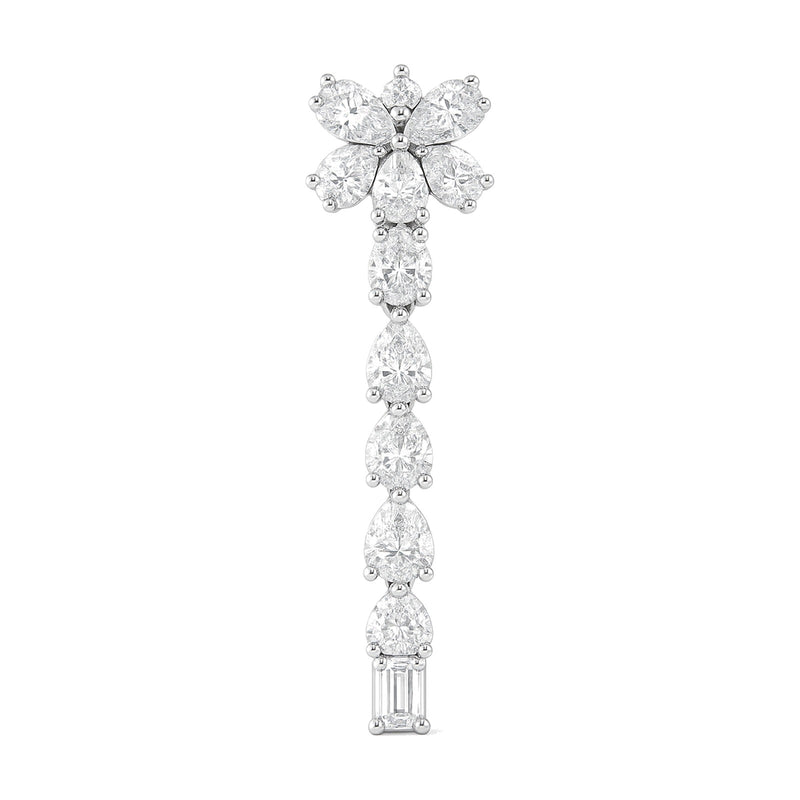 Lena earrings in 14K white gold with a lab-grown diamond