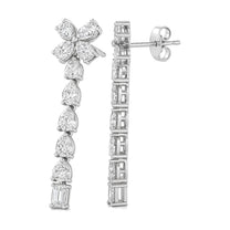 Lena earrings in 14K white gold with a lab-grown diamond