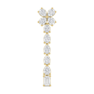 Lena earrings in 14K yellow gold with a lab-grown diamond