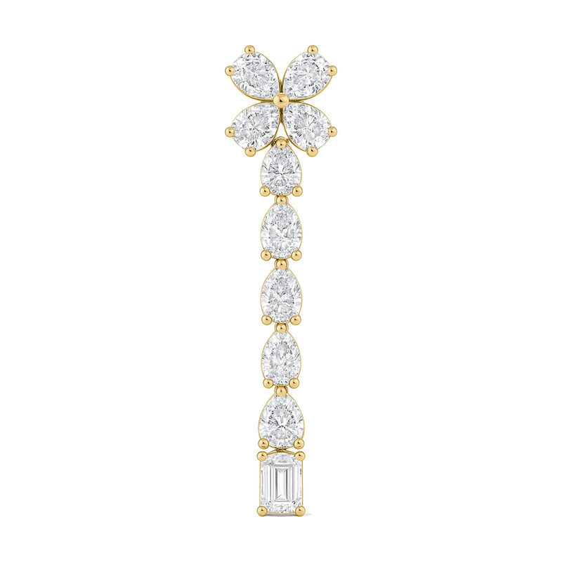 Lena earrings in 14K yellow gold with a lab-grown diamond