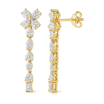 Lena earrings in 14K yellow gold with a lab-grown diamond