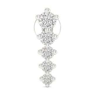 Lia earrings in 14K white gold with a lab-grown diamond