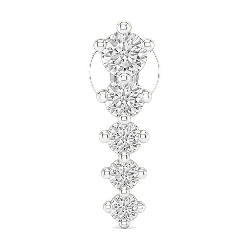 Lia earrings in 14K white gold with a lab-grown diamond