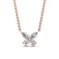 Livia pendant in 14K rose gold with a lab-grown diamond