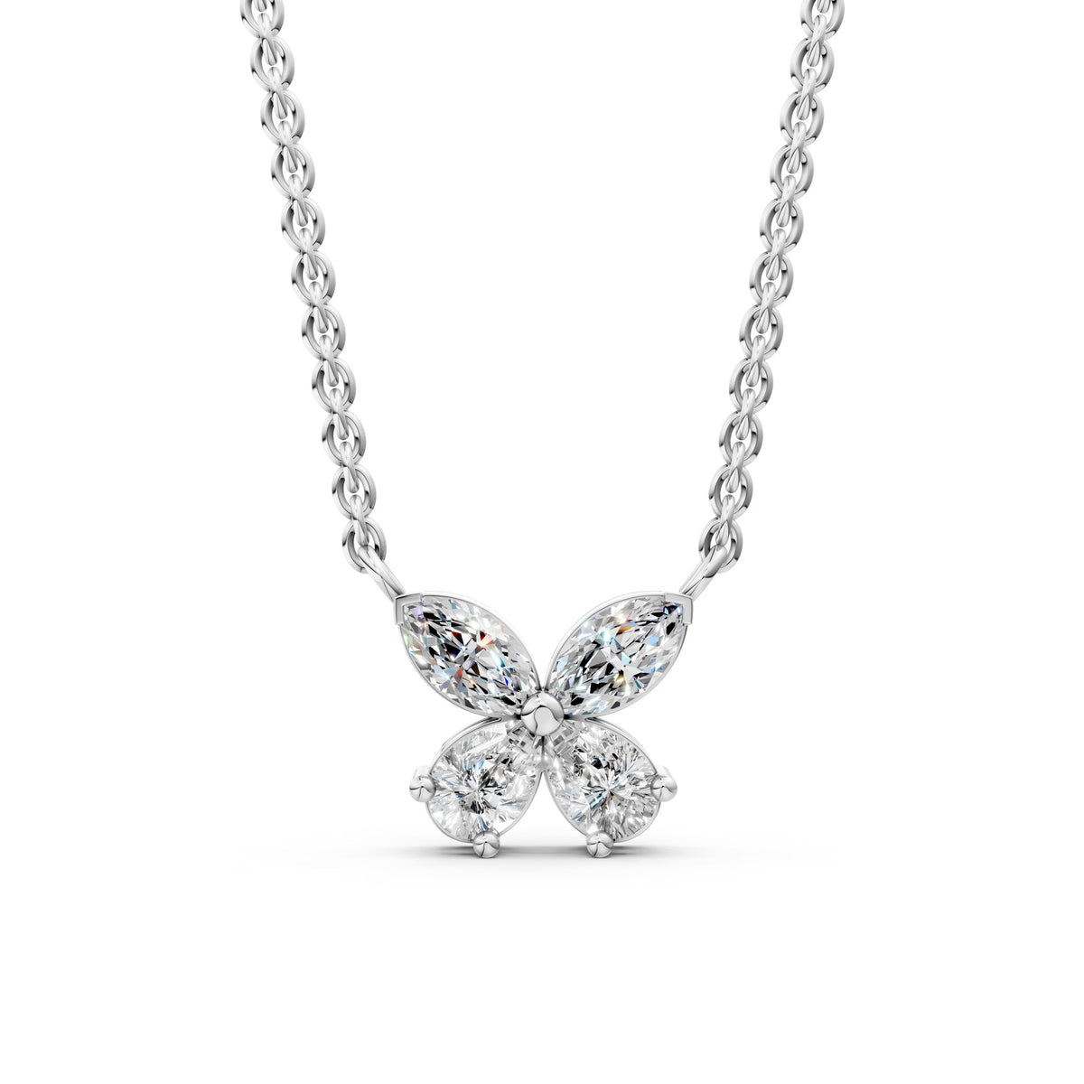 Livia pendant in 14K white gold with a lab-grown diamond