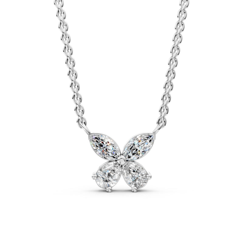 Livia pendant in 14K white gold with a lab-grown diamond