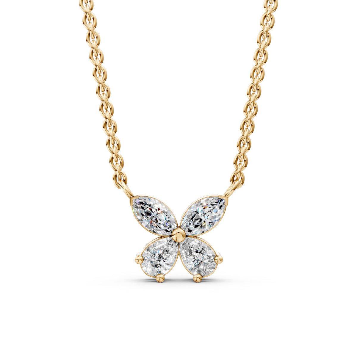 Livia pendant in 14K yellow gold with a lab-grown diamond