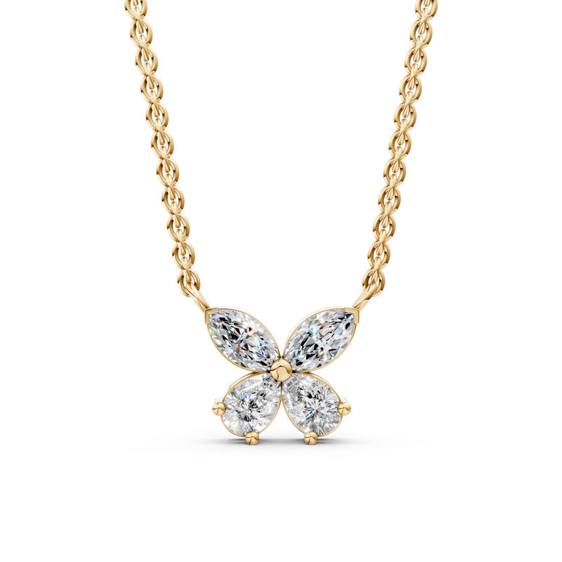 Livia pendant in 14K yellow gold with a lab-grown diamond