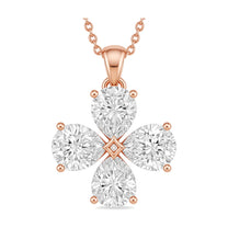 Lucia pendant in 14K rose gold with a pear-cut lab-grown diamond