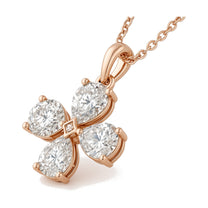 Lucia pendant in 14K rose gold with a pear-cut lab-grown diamond