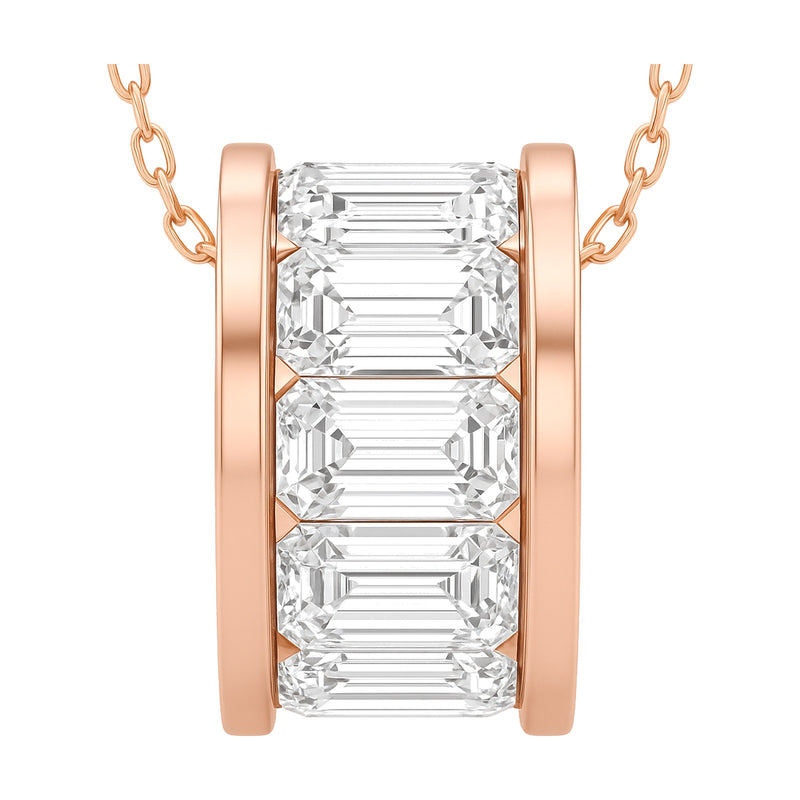 Lydia pendant in 14K rose gold with a lab-grown diamond